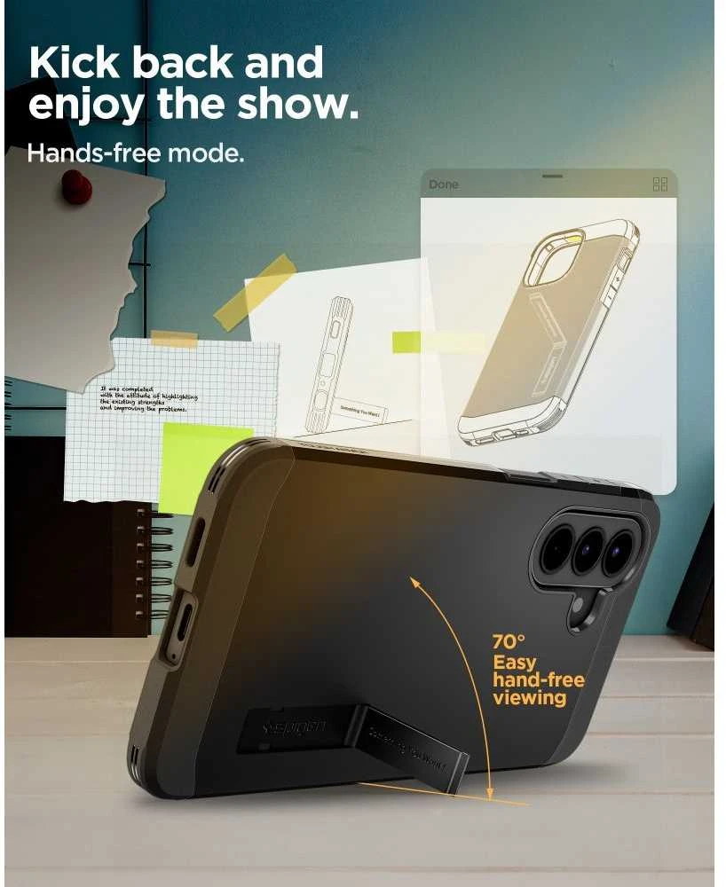 Dėklas „Spigen Tough Armor Galaxy A57 5G“ juodas