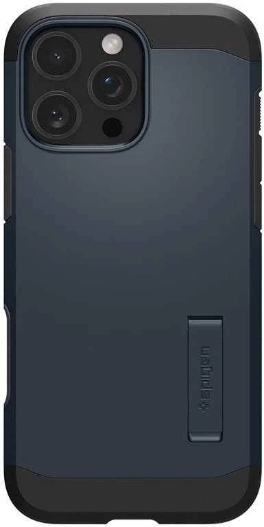 Dėklas Spigen „Tough Armor T MagSafe“, metalinis šiferio spalvos – „iPhone 16 Pro Max“