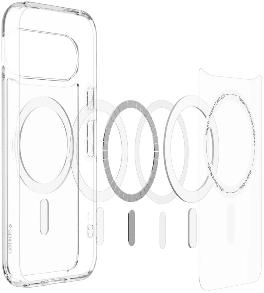Dėklas SPIGEN ULTRA HYBRID MAG MAGSAFE GOOGLE PIXEL 11 SKAIDRUS/Baltas