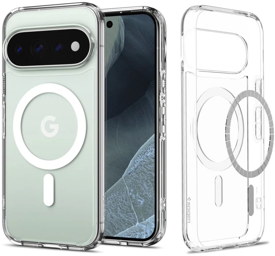 Dėklas SPIGEN ULTRA HYBRID MAG MAGSAFE GOOGLE PIXEL 11 PRO SKAIDRUS/Baltas