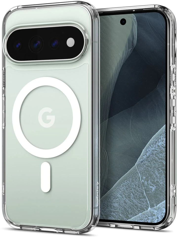 Dėklas SPIGEN ULTRA HYBRID MAG MAGSAFE GOOGLE PIXEL 11 PRO SKAIDRUS/Baltas