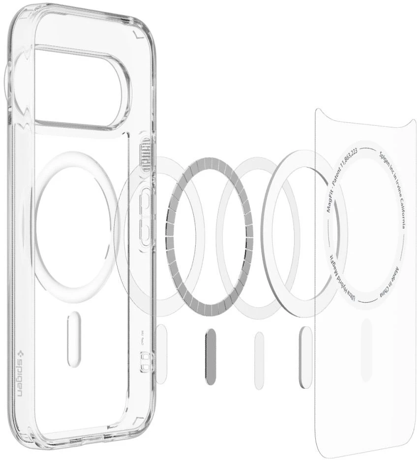 Dėklas SPIGEN ULTRA HYBRID MAG MAGSAFE GOOGLE PIXEL 11 PRO XL SKAIDRUS/Baltas