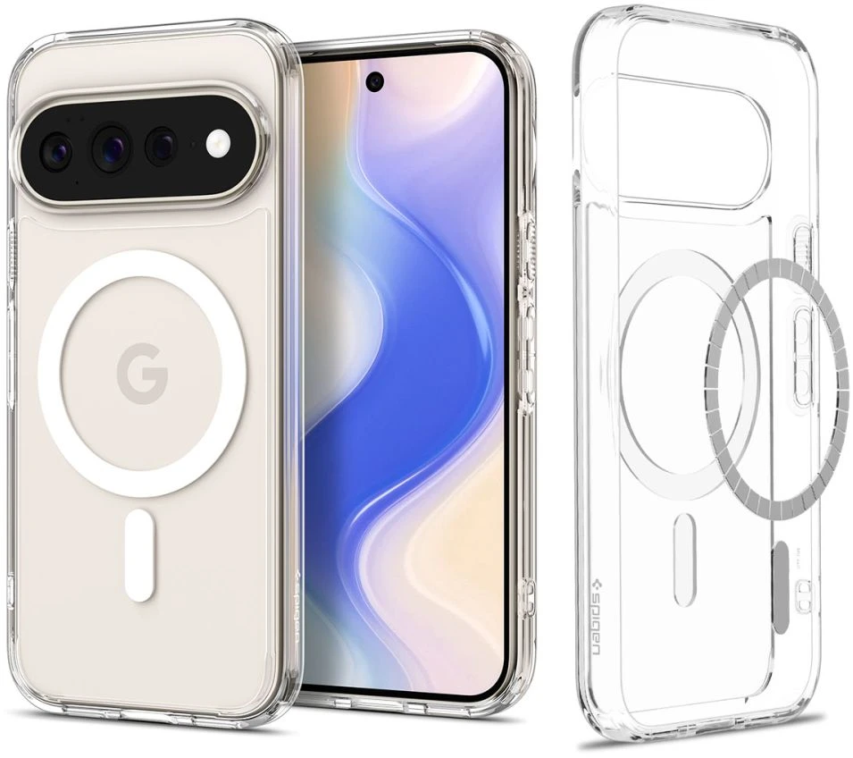 Dėklas SPIGEN ULTRA HYBRID MAG MAGSAFE GOOGLE PIXEL 11 PRO XL SKAIDRUS/Baltas