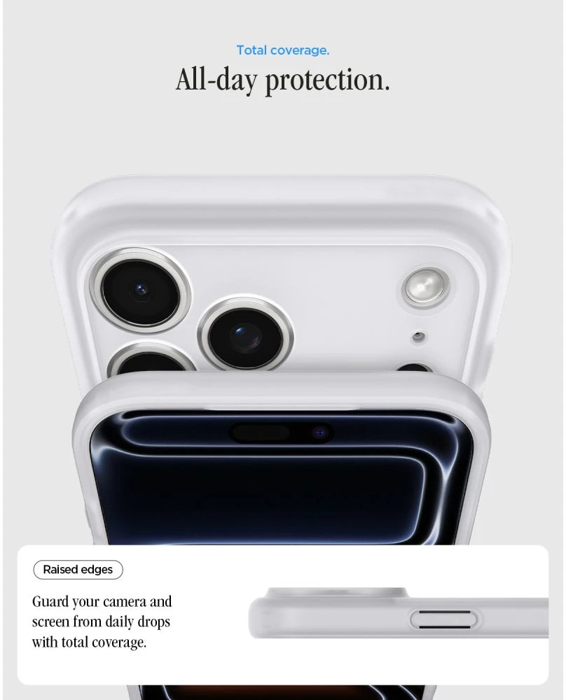 Dėklas Spigen Ultra Hybrid MagSafe iPhone 17 Pro Max / 18 Pro Max KLASIKINIS SIDABRINIS
