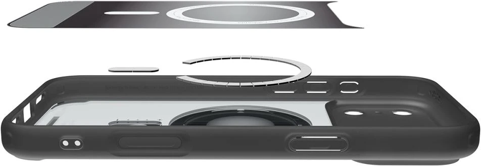 Dėklas SPIGEN case ULTRA HYBRID compatible with MagSafe for IPHONE 17 Pro/18 Pro classic juodas