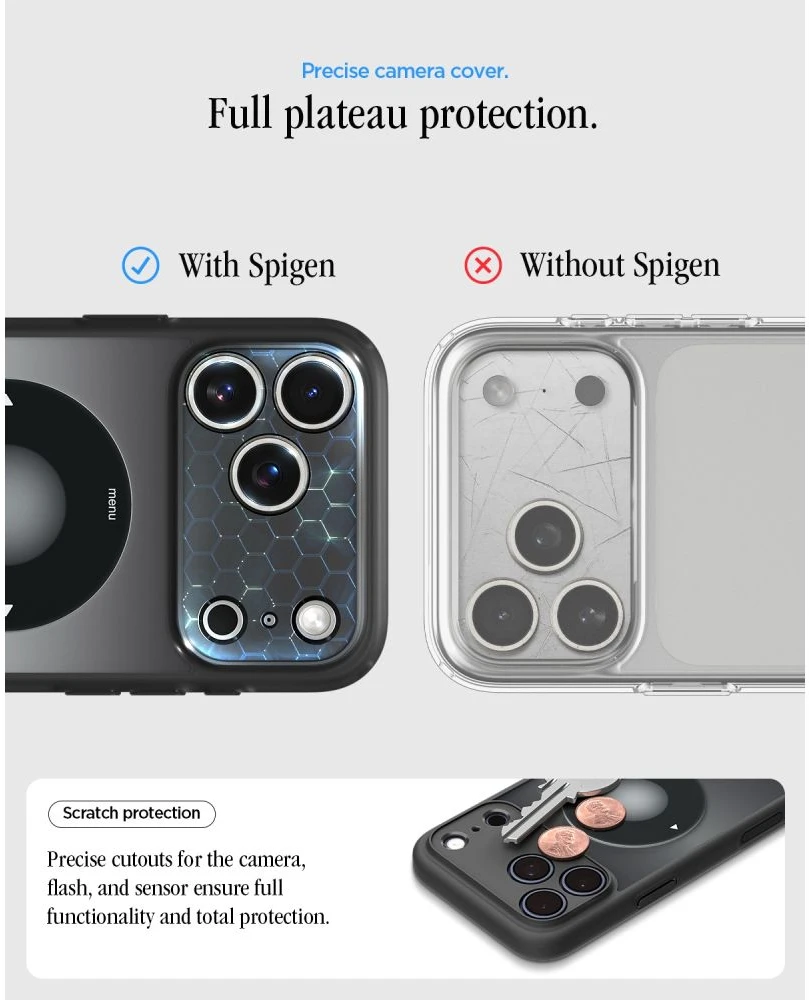 Dėklas Spigen Ultra Hybrid MagSafe iPhone 17 Pro Max / 18 Pro Max KLASIKINIS juodos spalvos