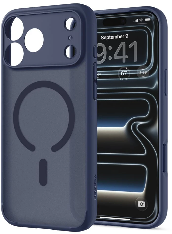 Dėklas Spigen Ultra Hybrid MagSafe iPhone 17 Pro Max / 18 Pro Max MATINIS TAMSIAI MĖLYNAS