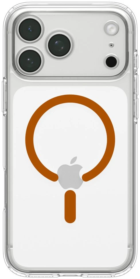 Dėklas Spigen ULTRA HYBRID MagSafe iPhone 17 Pro Max / 18 Pro Max SKAIDRUS/ORANŽINIS