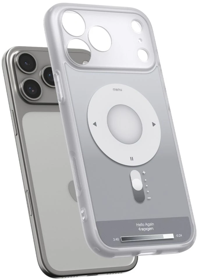 Dėklas Spigen Ultra Hybrid MagSafe iPhone 17 Pro Max / 18 Pro Max KLASIKINIS SIDABRINIS