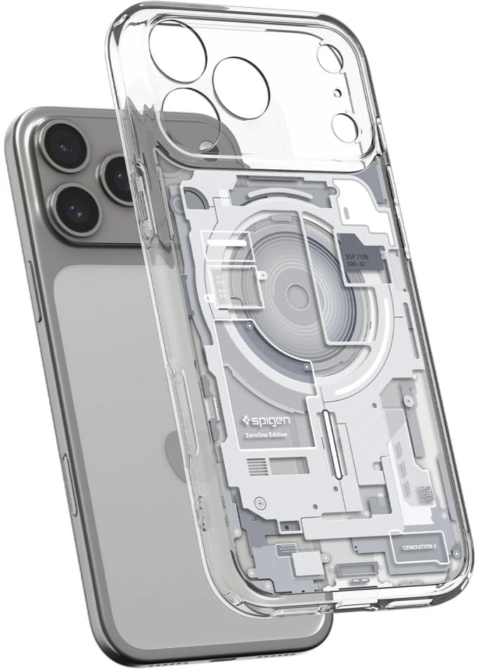 Dėklas Spigen Ultra Hybrid MagSafe iPhone 17 Pro Max / 18 Pro Max ZERO ONE Baltas