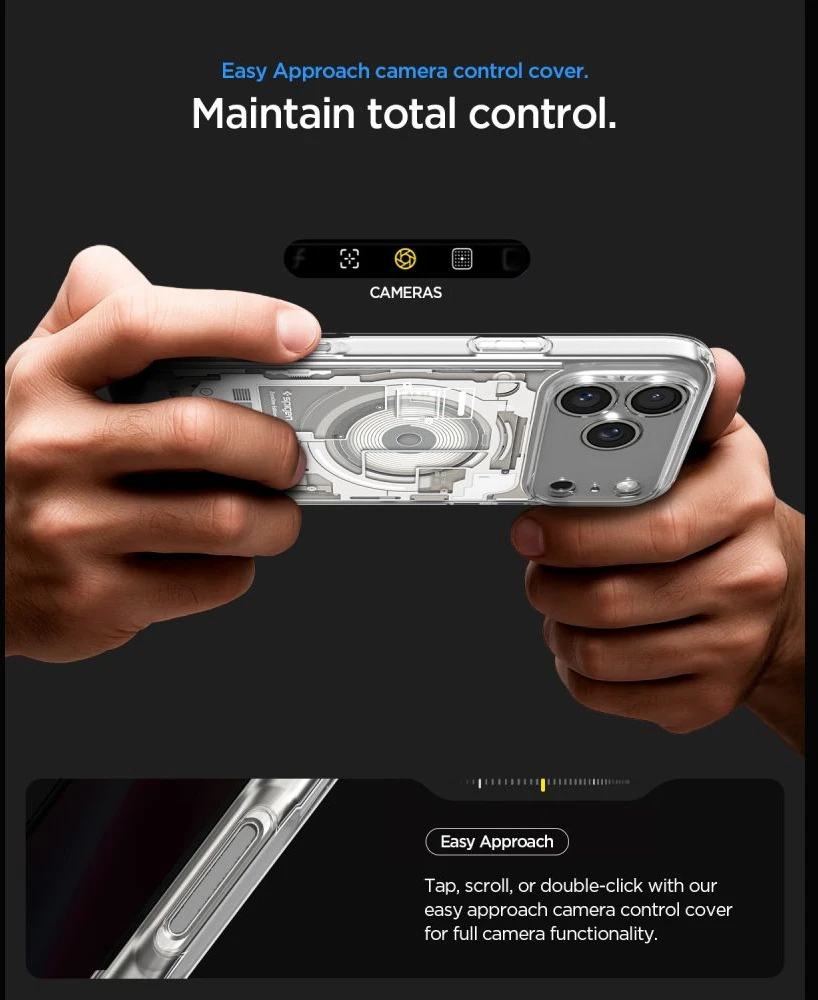 Dėklas Spigen Ultra Hybrid MagSafe iPhone 17 Pro Max / 18 Pro Max ZERO ONE NATURAL TITANIUM