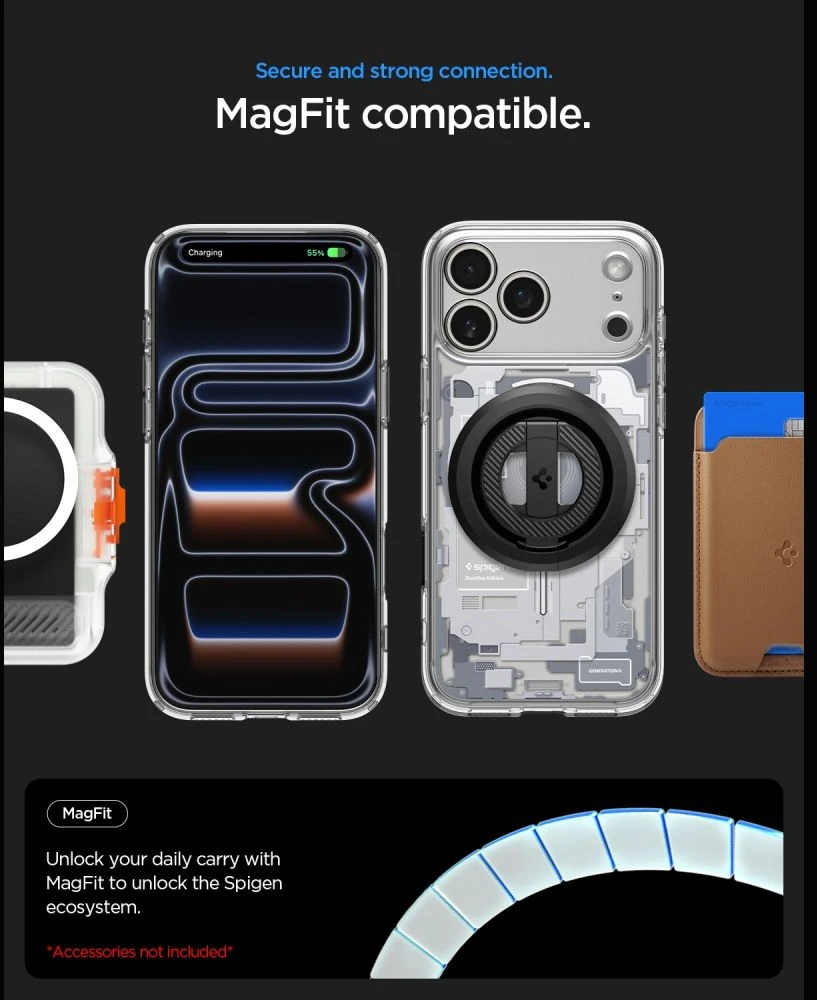 Dėklas Spigen Ultra Hybrid MagSafe iPhone 17 Pro / 18 Pro ZERO ONE Baltas