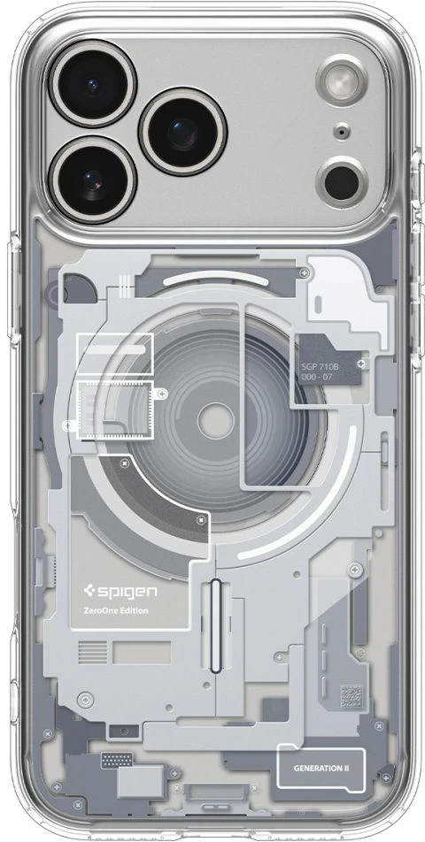 Dėklas Spigen Ultra Hybrid MagSafe iPhone 17 Pro Max / 18 Pro Max ZERO ONE Baltas