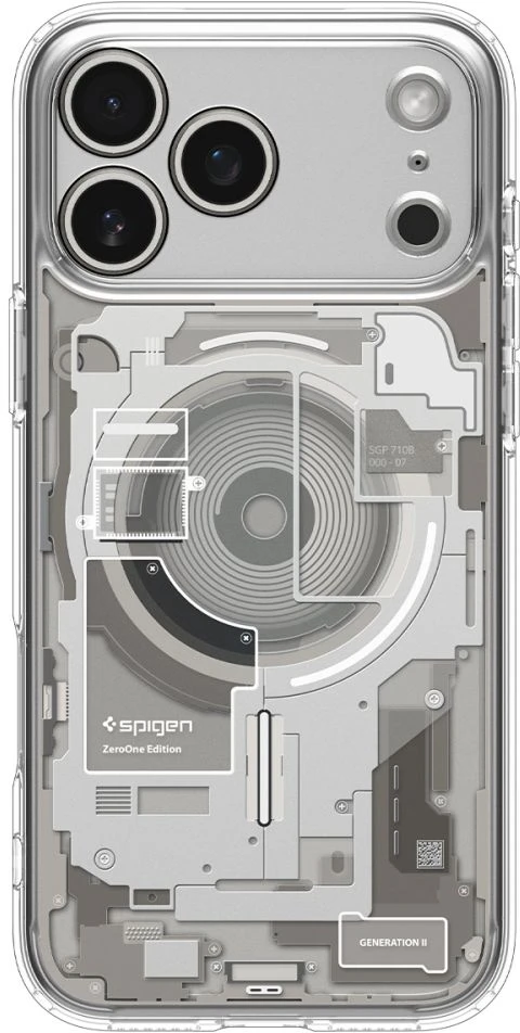 Dėklas Spigen Ultra Hybrid MagSafe iPhone 17 Pro Max / 18 Pro Max ZERO ONE NATURAL TITANIUM