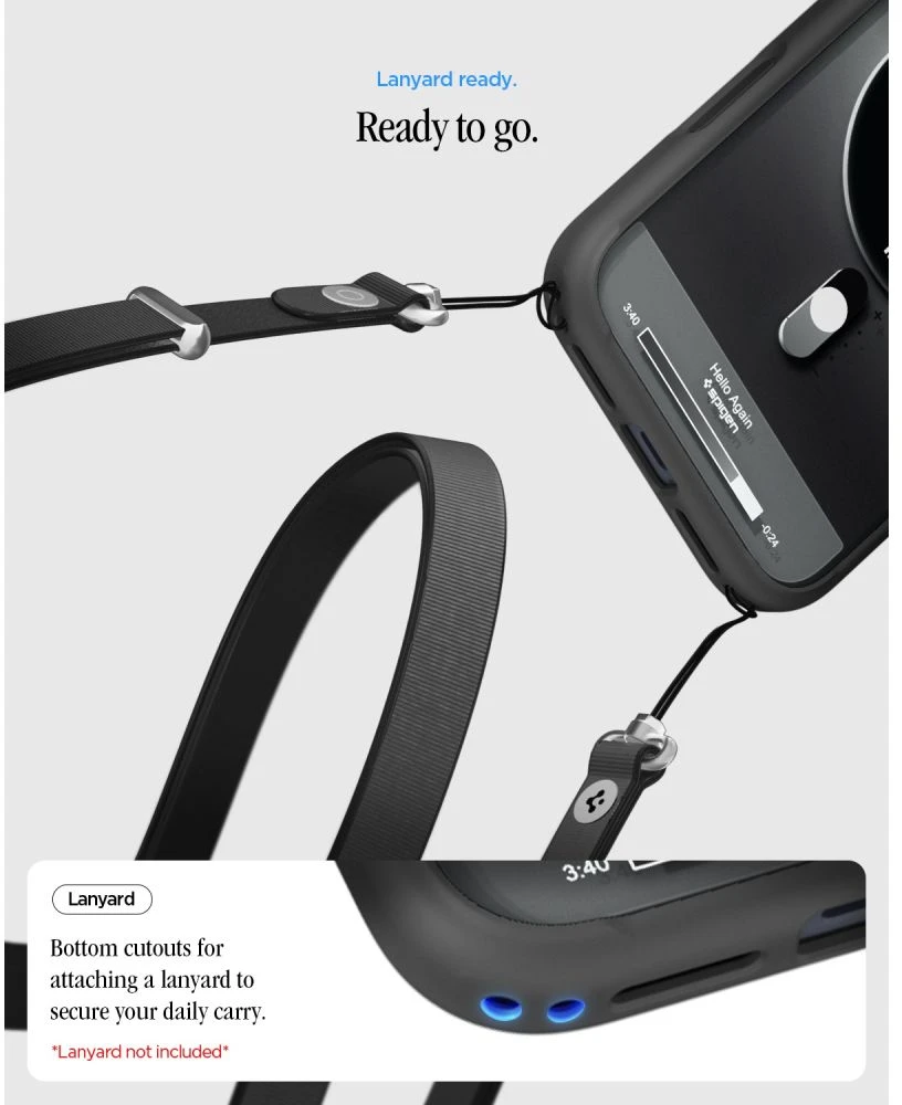 Dėklas Spigen Ultra Hybrid MagSafe iPhone 17 Pro Max / 18 Pro Max KLASIKINIS juodos spalvos