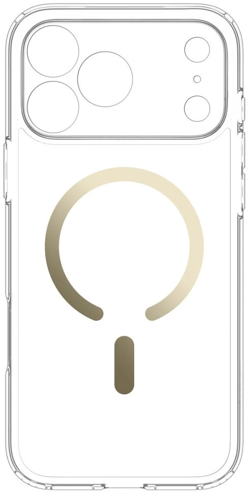 Dėklas Spigen Ultra Hybrid MagSafe iPhone 17 Pro Max / 18 Pro Max SKAIDRUS/AUKSINIS