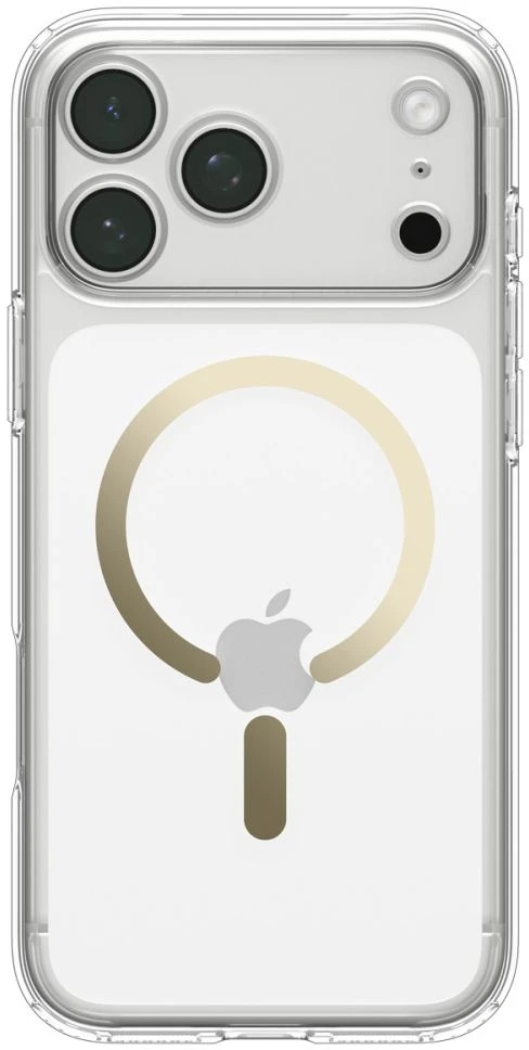 Dėklas Spigen Ultra Hybrid MagSafe iPhone 17 Pro Max / 18 Pro Max SKAIDRUS/AUKSINIS