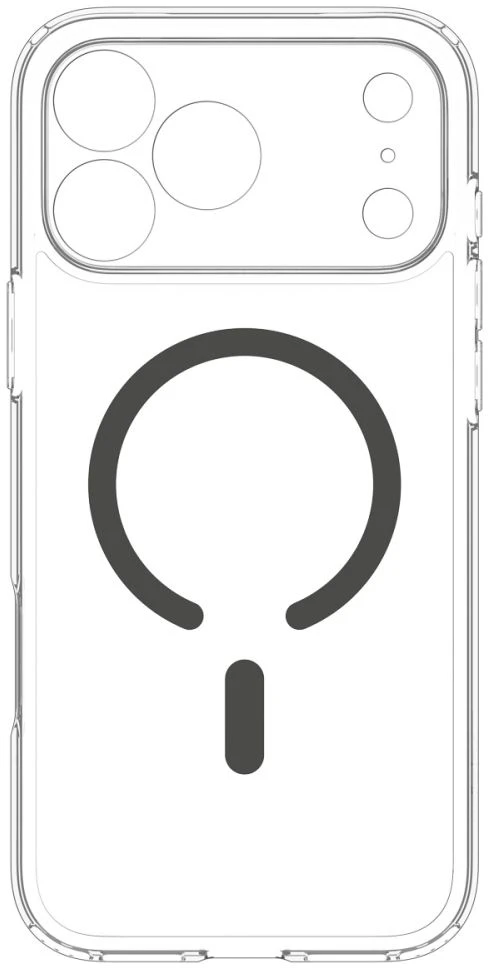 Dėklas Spigen Ultra Hybrid MagSafe iPhone 17 Pro Max / 18 Pro Max SKAIDRUS/GRAFITO