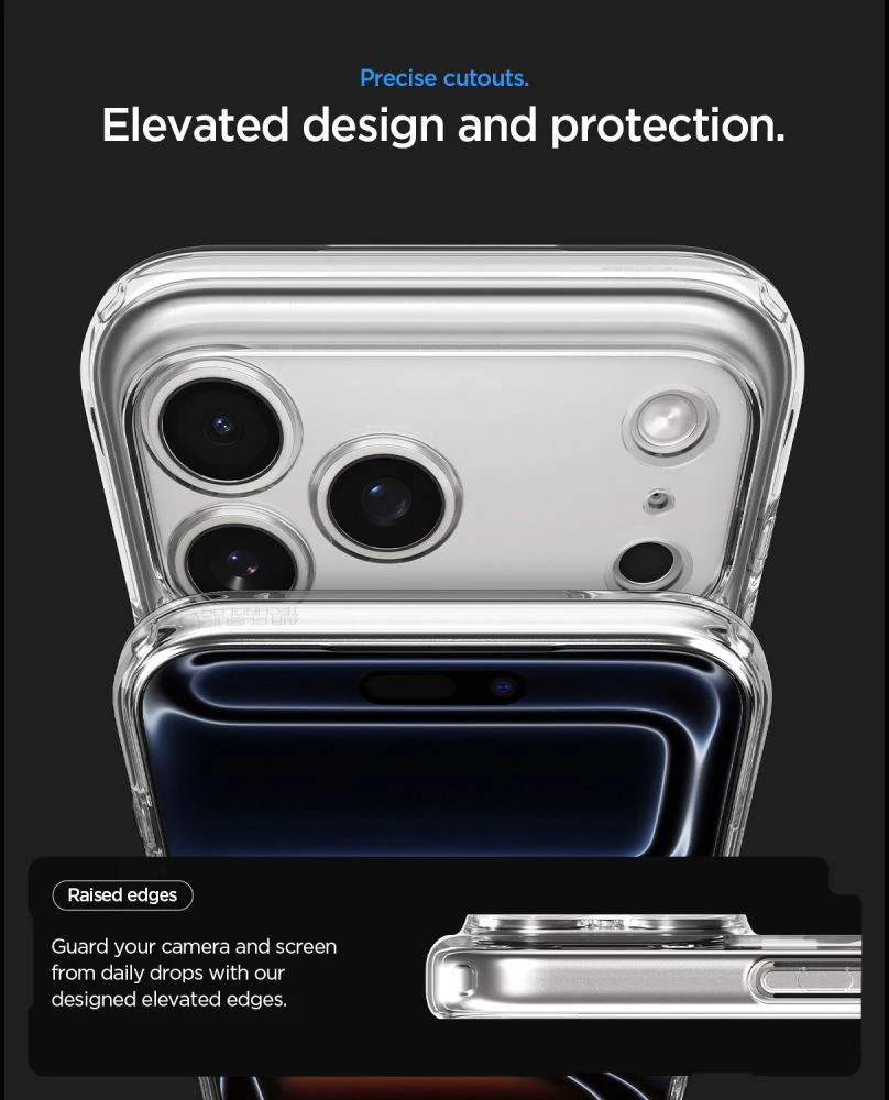 Dėklas Spigen Ultra Hybrid MagSafe iPhone 17 Pro Max / 18 Pro Max ZERO ONE Baltas