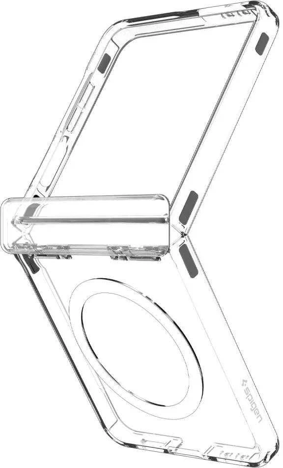 Dėklas „Spigen Ultra Hybrid Pro MagSafe“, skaidrus baltas - „Samsung Galaxy Z Flip7“