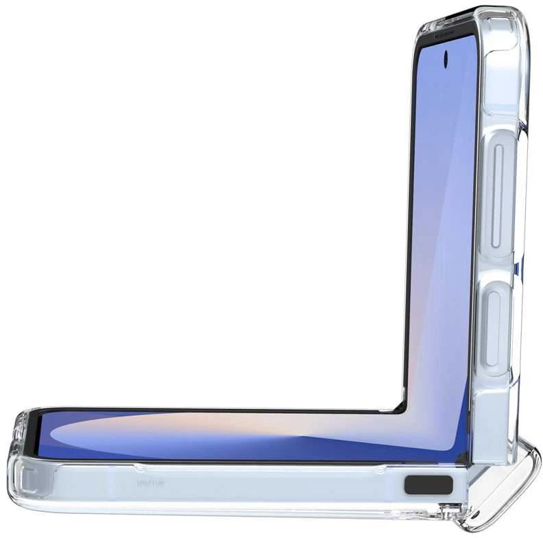 Dėklas Spigen Ultra Hybrid Pro MagSafe, skaidrus baltas - Samsung Galaxy Z Flip7 FE/Flip 6