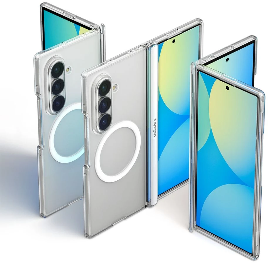 Dėklas SPIGEN ULTRA HYBRID PRO MAGSAFE GALAXY Z FOLD 8 YPAČ SKAIDRUS/Baltas