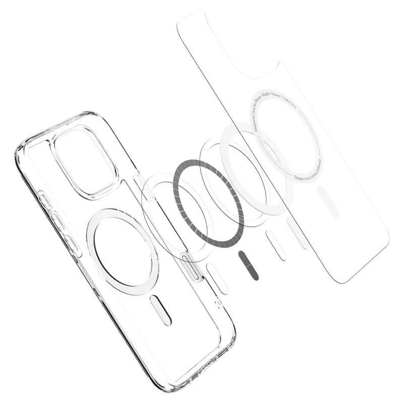 Dėklas Spigen „Ultra Hybrid T MagSafe“, grafito spalvos – „iPhone 16 Pro Max“
