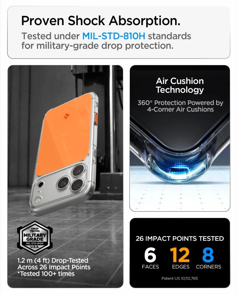 Dėklas Spigen Ultra Hybrid T MagSafe iPhone 17 Pro / 18 Pro BLIZGUS ORANŽINIS