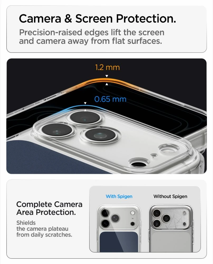 Dėklas Spigen Ultra Hybrid T MagSafe iPhone 17 Pro Max / 18 Pro Max MATINIS MĖLYNAS