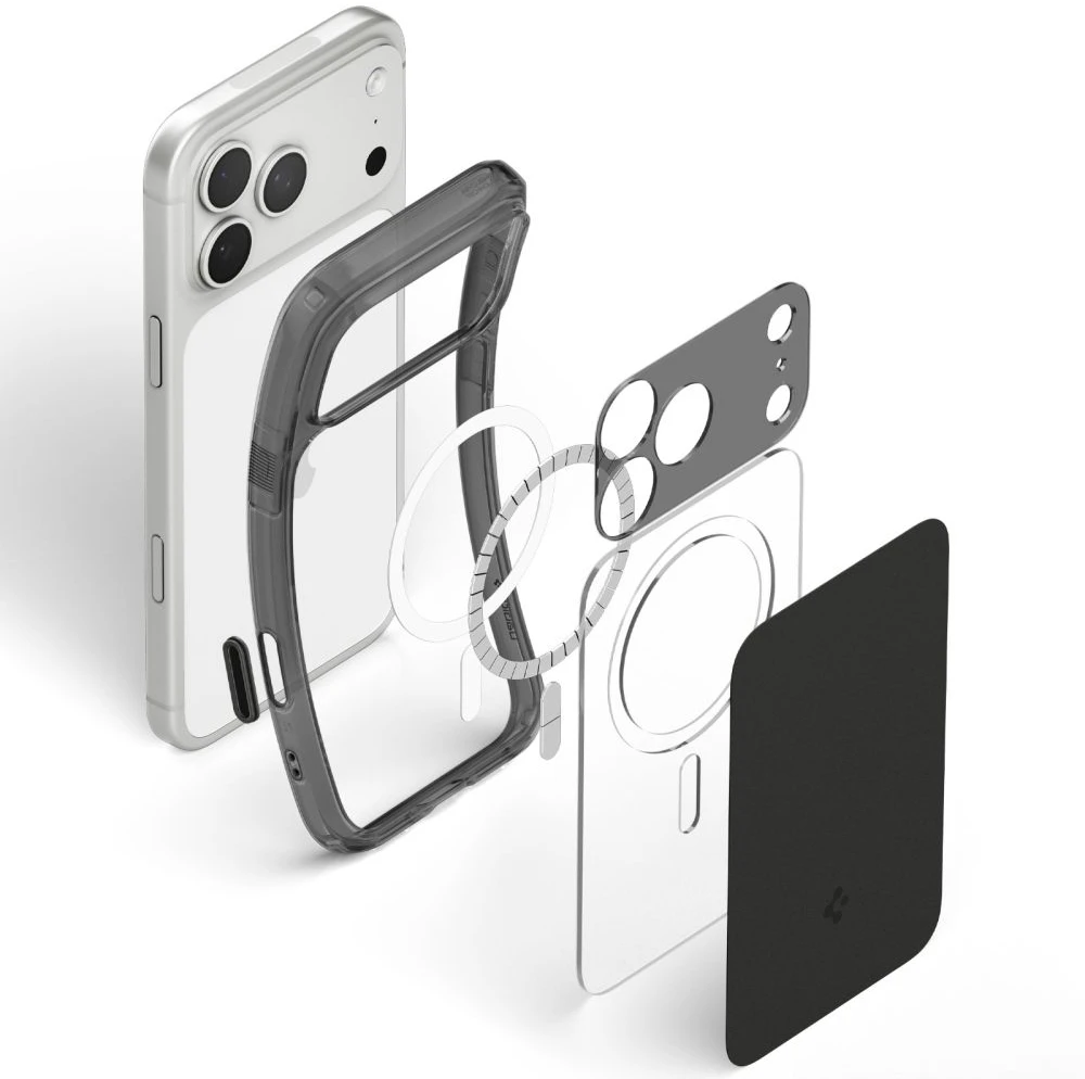 Dėklas Spigen Ultra Hybrid T MagSafe iPhone 17 Pro / 18 Pro MATINIS juodos spalvos