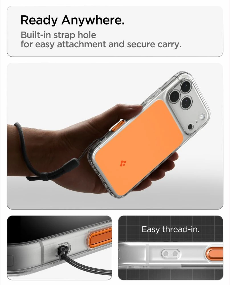 Dėklas Spigen Ultra Hybrid T MagSafe iPhone 17 Pro Max / 18 Pro Max BLIZGUS ORANŽINIS