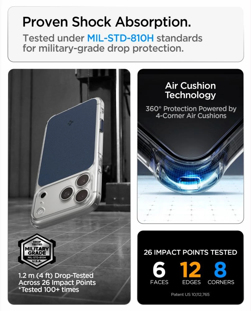 Dėklas Spigen Ultra Hybrid T MagSafe iPhone 17 Pro Max / 18 Pro Max MATINIS MĖLYNAS