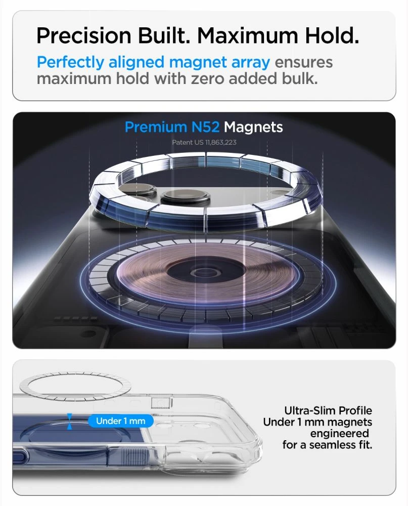 Dėklas Spigen Ultra Hybrid T MagSafe iPhone 17 Pro Max / 18 Pro Max MATINIS MĖLYNAS