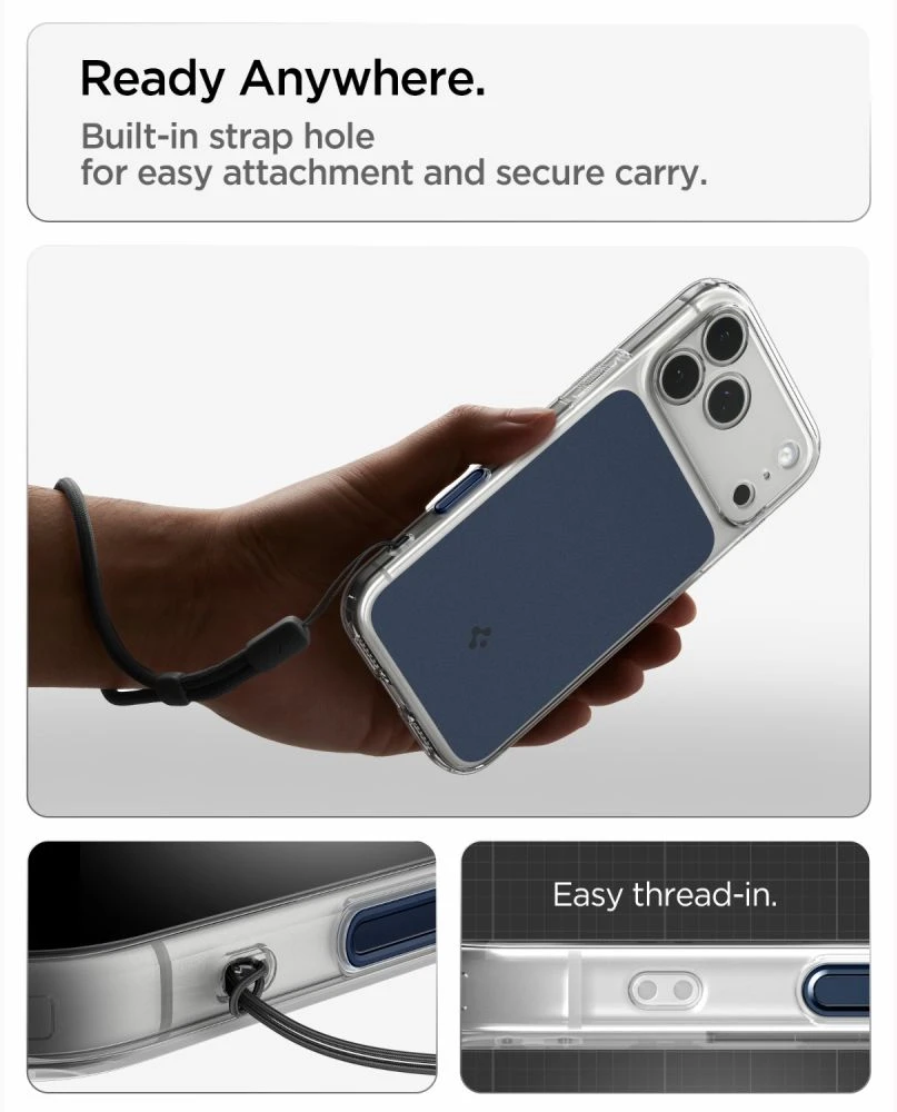 Dėklas Spigen Ultra Hybrid T MagSafe iPhone 17 Pro Max / 18 Pro Max MATINIS MĖLYNAS