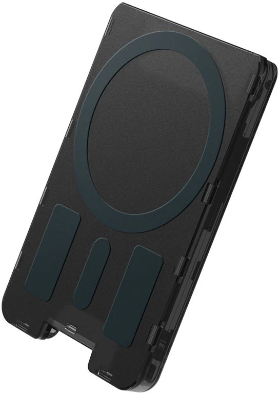 Dėklas Spigen Ultra Hybrid Wallet MagSafe, zero one juodas