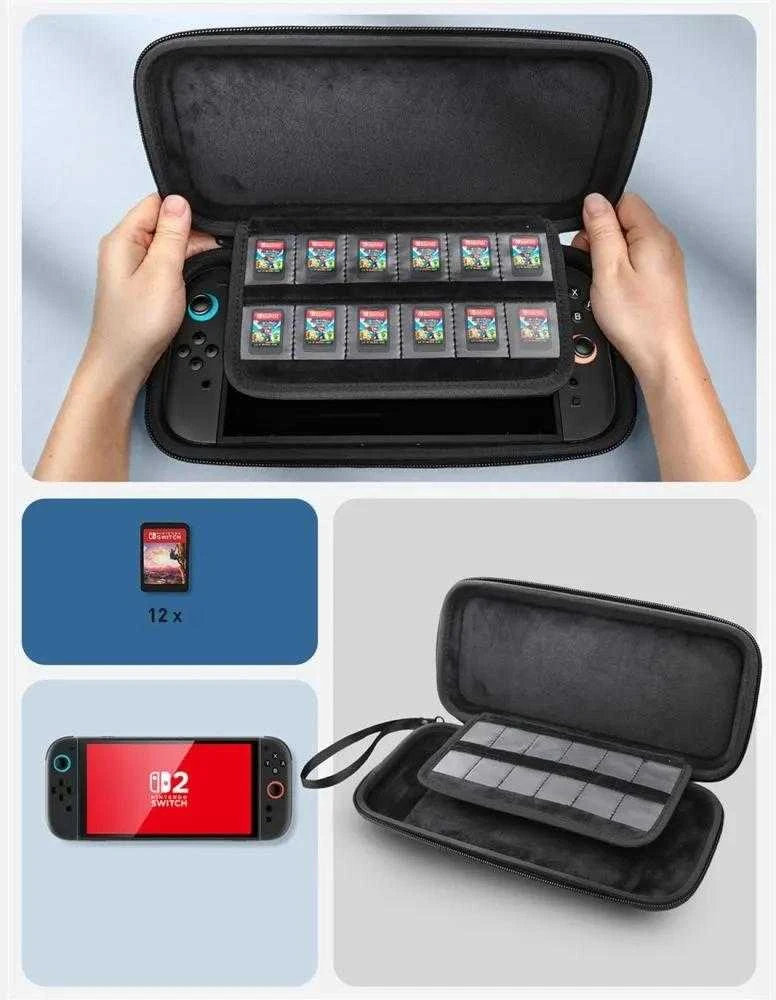 „Supcase“ nešiojimo dėklas, skirtas „Nintendo Switch 2“ - Juodas