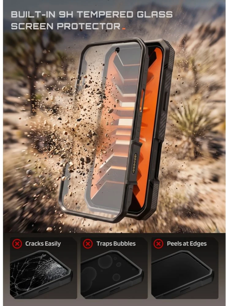 Dėklas SupCase GRIP Pro MAG MagSafe iPhone 17 Pro Max / 18 Pro Max Juodas