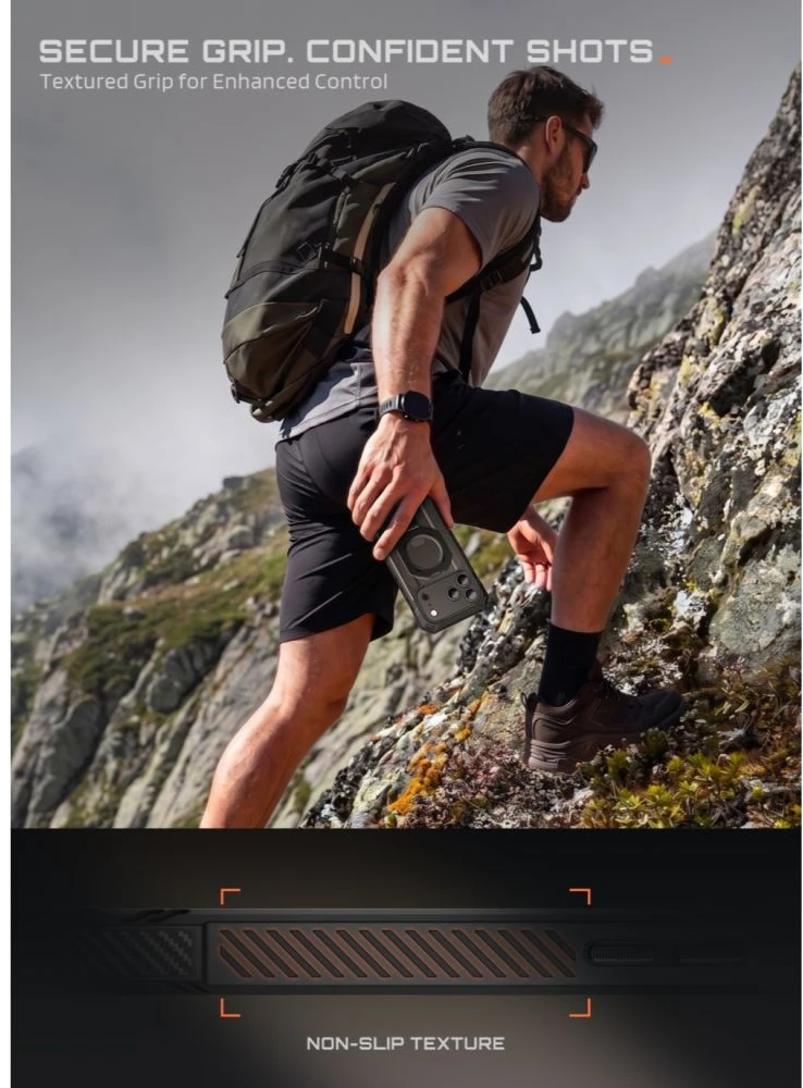 Dėklas SupCase GRIP Pro MAG MagSafe iPhone 17 Pro Max / 18 Pro Max Juodas