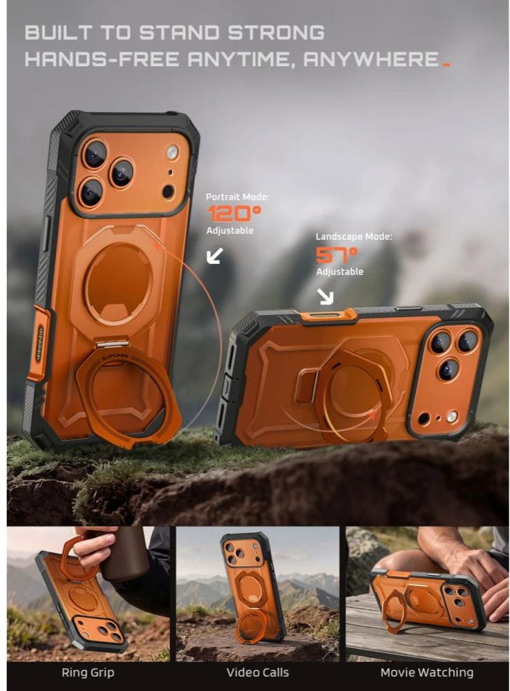 Dėklas SupCase GRIP Pro MAG MagSafe iPhone 17 Pro Max / 18 Pro Max KORALINIS