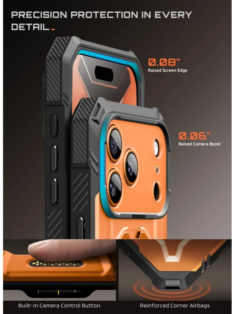 Dėklas SupCase GRIP Pro MAG MagSafe iPhone 17 Pro / 18 Pro KORALINIS