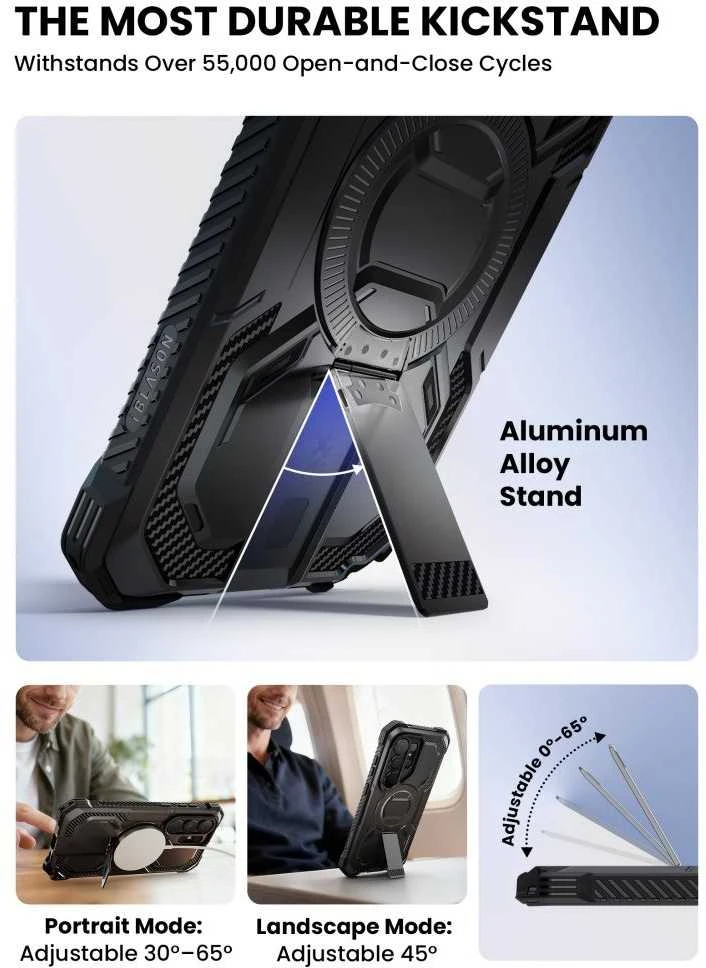 Dėklas SupCase IBLSN ArmorBox Clip Mag MagSafe Samsung Galaxy S26 Ultra juodos spalvos