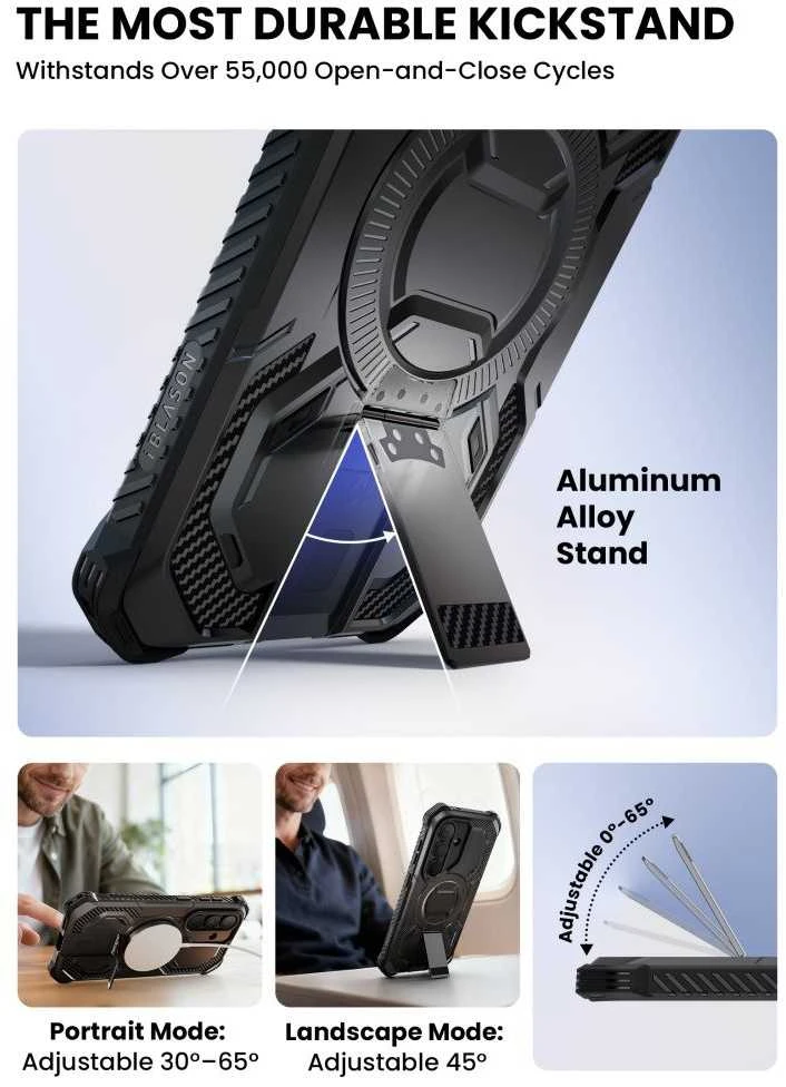 Dėklas SupCase IBLSN ArmorBox Mag MagSafe Samsung Galaxy S26 juodos spalvos