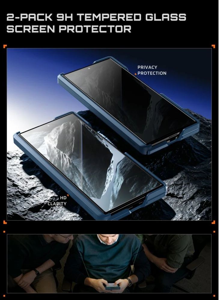 Dėklas SUPCASE UB AERO MAGSAFE 2-DALIŲ RINKINYS GALAXY Z FOLD 8 ULTRA ARAMID Mėlynas