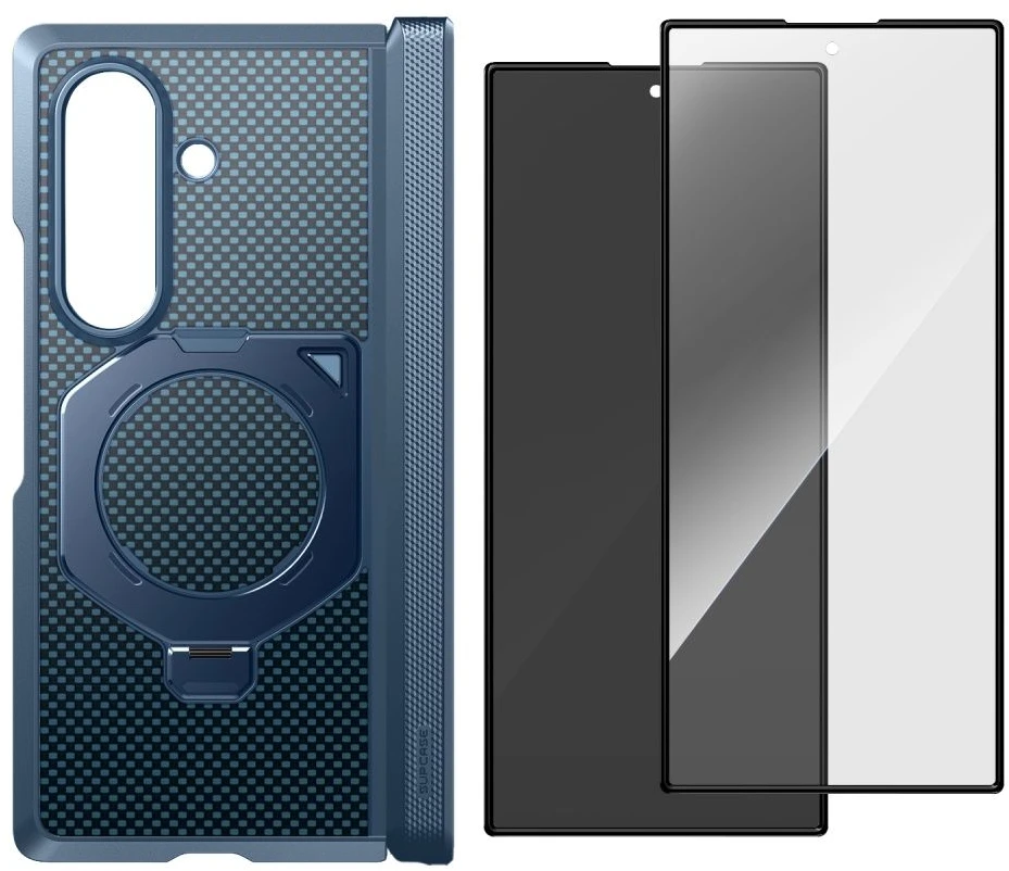 Dėklas SUPCASE UB AERO MAGSAFE 2-DALIŲ RINKINYS GALAXY Z FOLD 8 ULTRA ARAMID Mėlynas