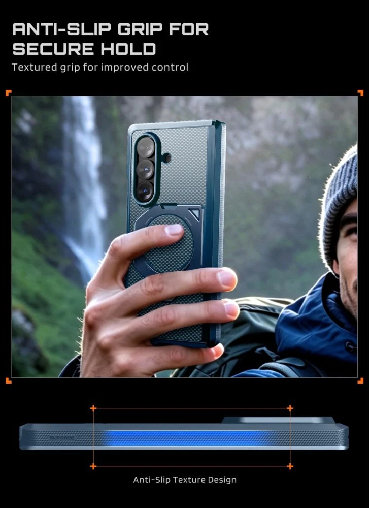 Dėklas SUPCASE UB AERO MAGSAFE 2-DALIŲ RINKINYS GALAXY Z FOLD 8 ULTRA ARAMID Mėlynas