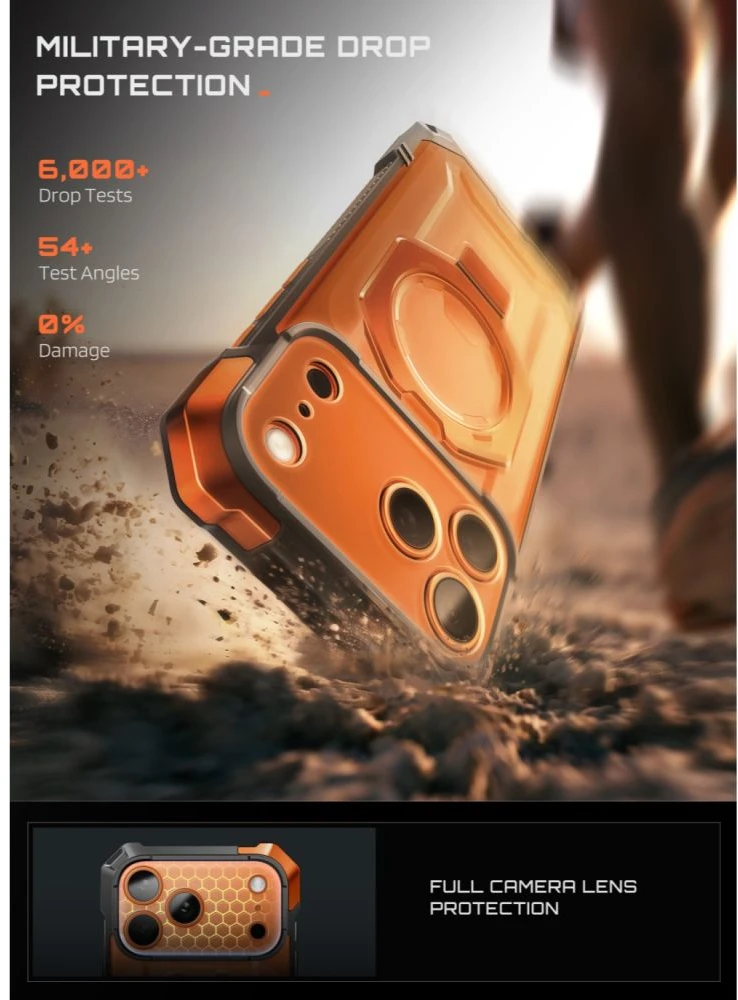 Dėklas SupCase UB GRIP MAG MagSafe iPhone 17 Pro Max / 18 Pro Max KORALINIS