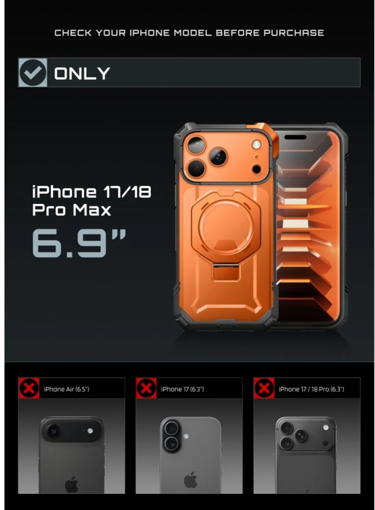 Dėklas SupCase UB GRIP MAG MagSafe iPhone 17 Pro Max / 18 Pro Max KORALINIS