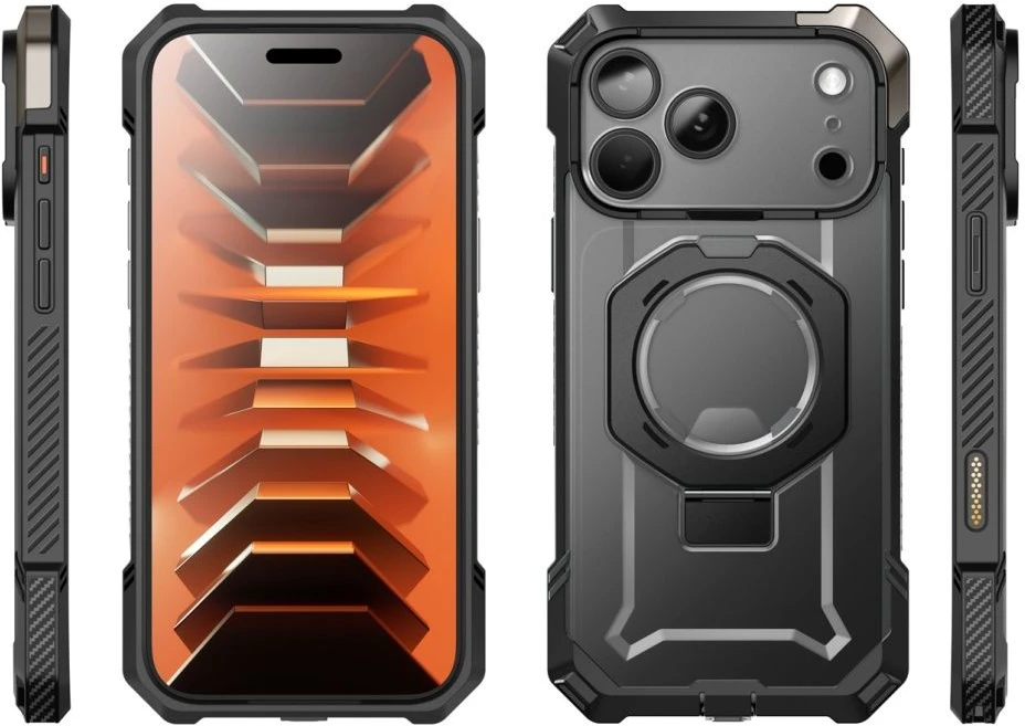 Dėklas SupCase UB GRIP MAG MagSafe iPhone 17 Pro / 18 Pro Juodas