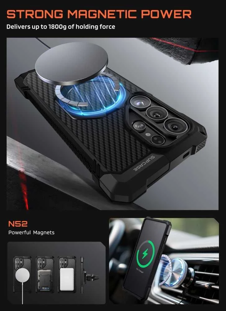Dėklas SupCase UB GRIP MAG MagSafe Samsung Galaxy S26 Ultra Aramid