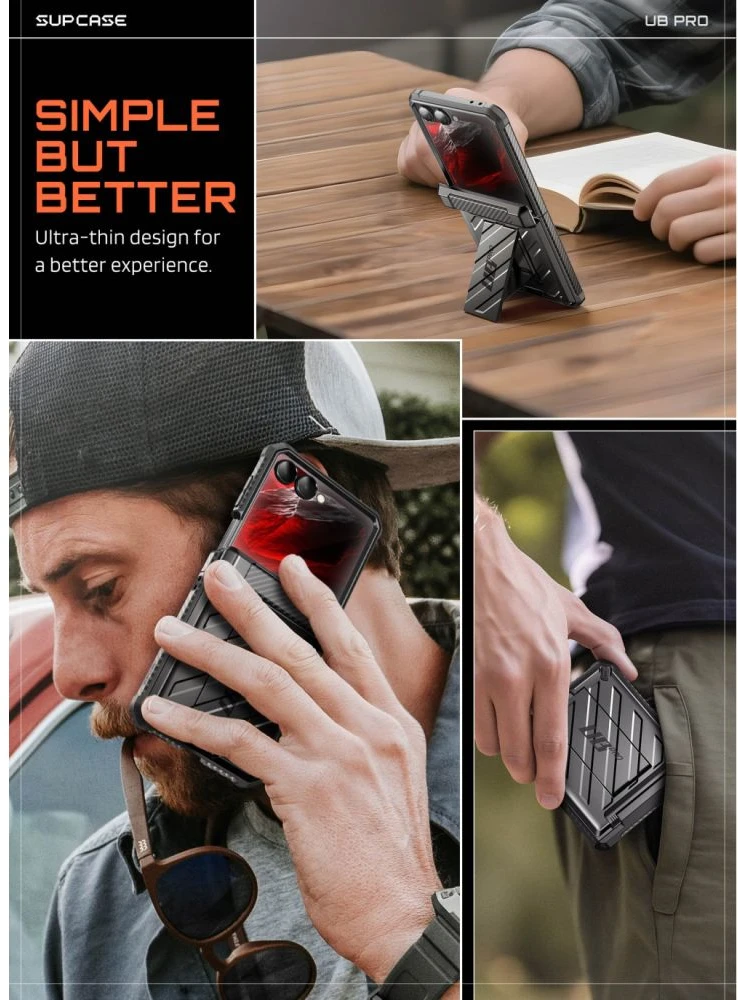 Dėklas SUPCASE UNICORN BEETLE PRO GALAXY Z FLIP 8 Juodas